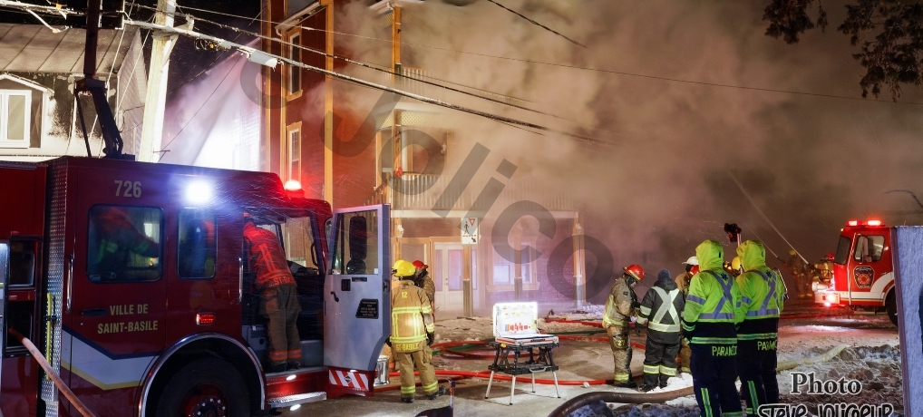 Incendie d’un triplex à Saint-Basile