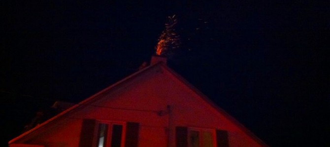 Feu de cheminée à St-Basile