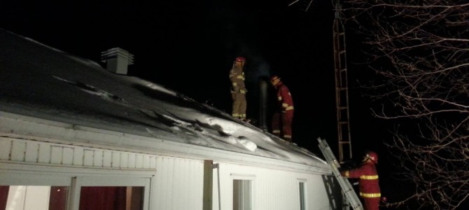 Feu de cheminée à St-Alban