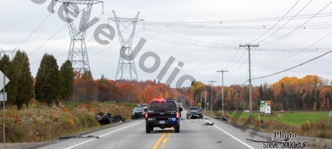 Accident de la route à Saint-Basile