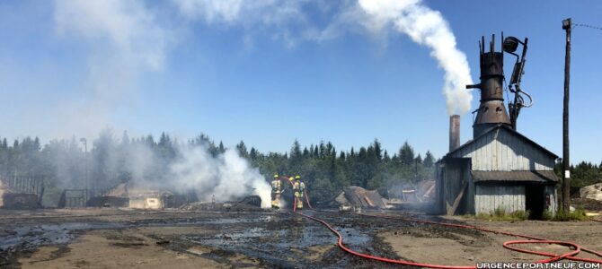 Interventions des pompiers chez Feuille d&rsquo;Érable – Charbonnerie Ancestrale à Ste-Christine d&rsquo;Auvergne