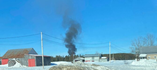 Incendie d’un garage résidentiel à Saint-Basile