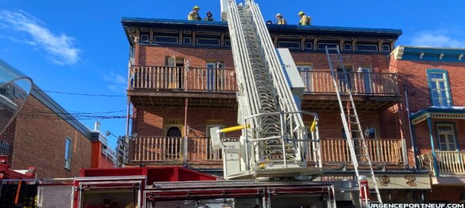 Incendie sur la rue Saint-Joseph à Saint-Raymond