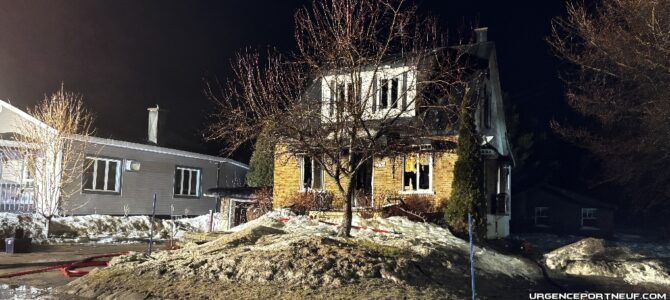 Incendie de résidence à Saint-Basile