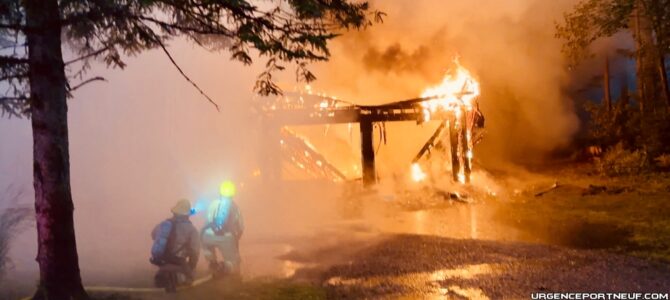 Incendie d’un garage résidentiel à Saint-Raymond