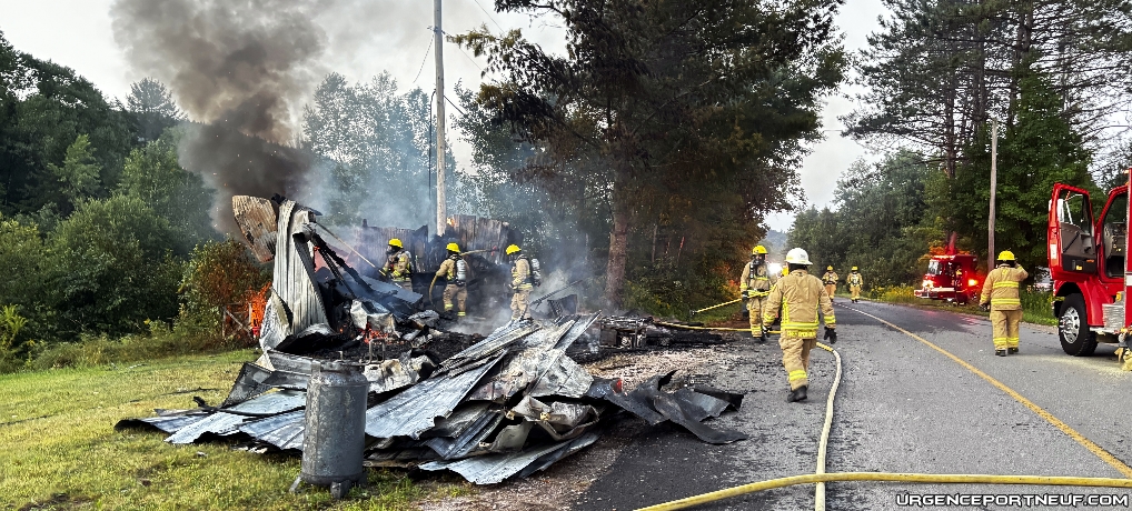 Incendie d’un garage résidentiel à Saint-Raymond