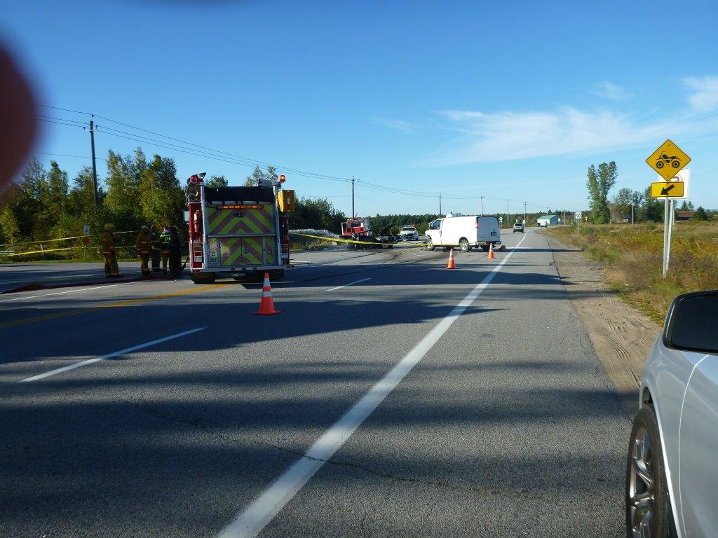 Feu de véhicule à Cap-Santé